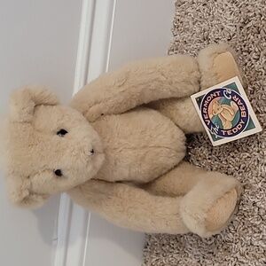 Vermont Teddy Bear Company Tan Plush 12 Inches Tall Moveable 1995 With Tag